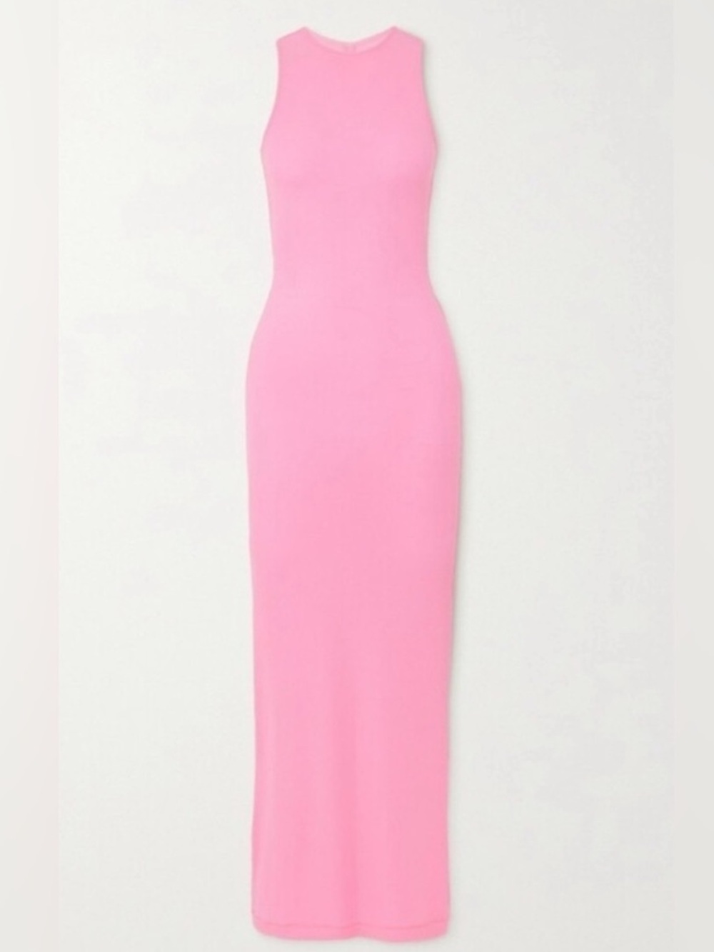SKIMS Sleeveless Bodycon Fitted Maxi Dress Bubblegum Light Pink Limited Edition